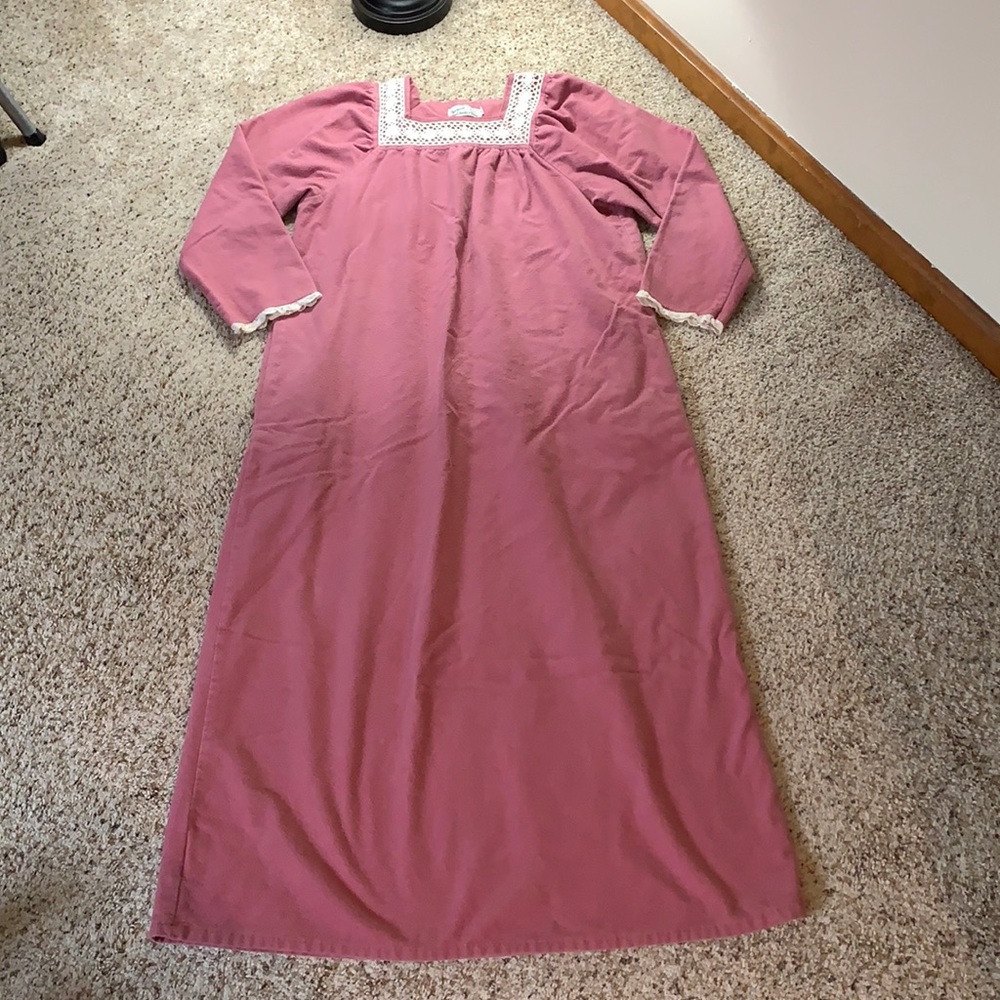 The Vermont Country Store Pink Flannel Nightgown-S